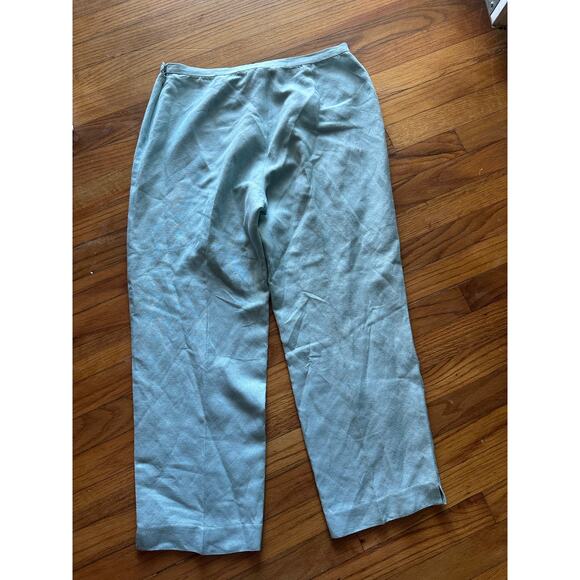 Vintage DT Collection Light Blue Lightweight Linen Blend Trousers - Picture 3 of 6